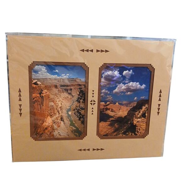 Southwest Decor Double Matted Grand Canyon AZ Photographs 7"x5" Each Signed Vtg - Picture 1 of 8